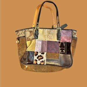 Coach limited edition patchwork tote